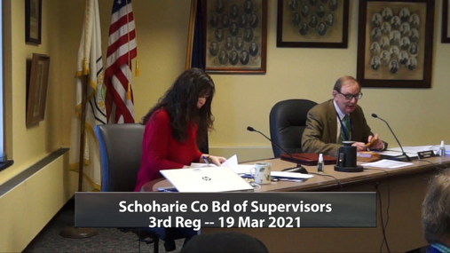 Schoharie Co Bd of Supervisors 3rd Reg -- 19 Mar 2021