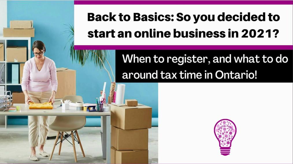 Back to Basics: Starting an online business in 2021