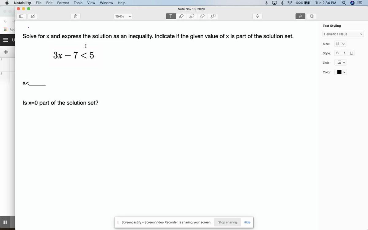 Linear Inequalities