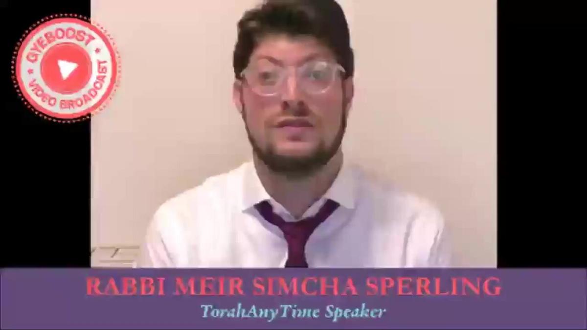 # - Rabbi Meir Simja Sperling - Eres una persona increíble
