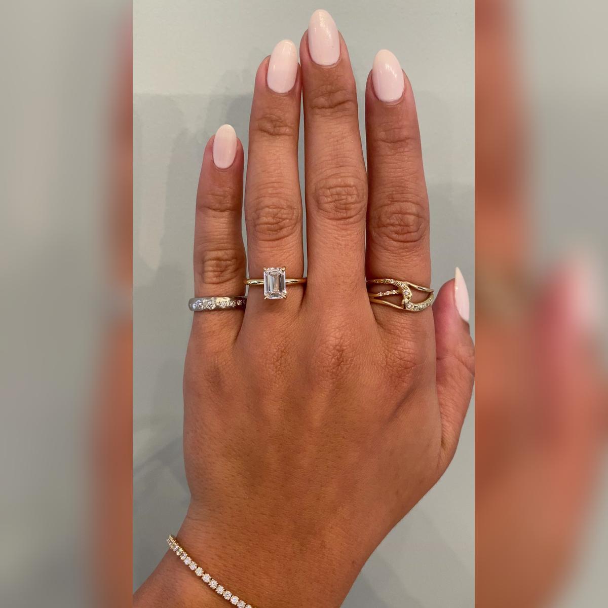 Zilli Emerald Cut Wedding Band Pairings