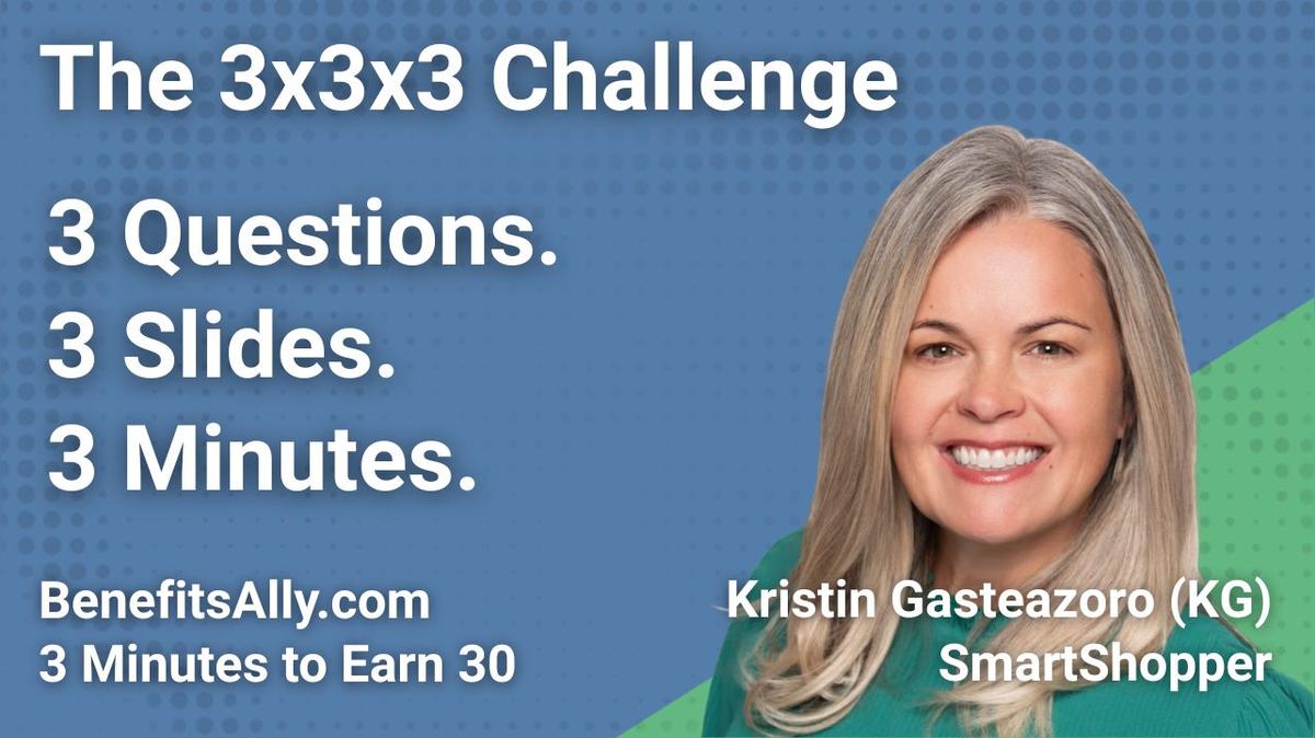 SmartShopper - 3x3x3 Challenge with Kristin Gasteazoro (KG)