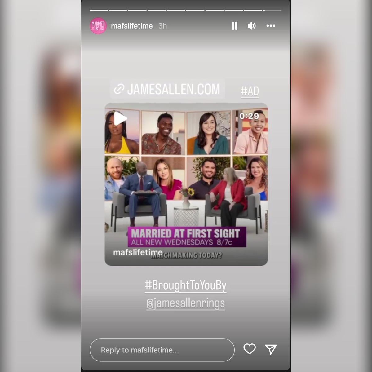 MAFS S15 James Allen Vignette – Instagram Story