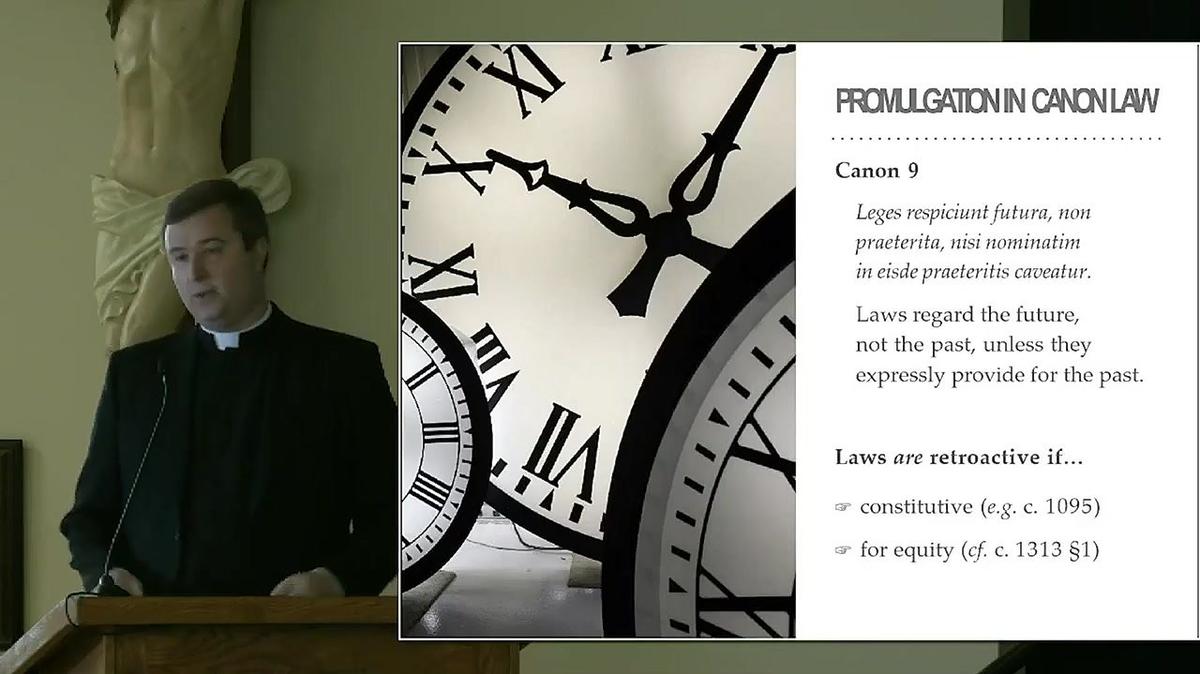 The Reverend James Bradley, J.C.D., “Lex instituitur cum promulgatur: Justice, Stability, and Integrity in the Canonical Doctrine of Promulgation”