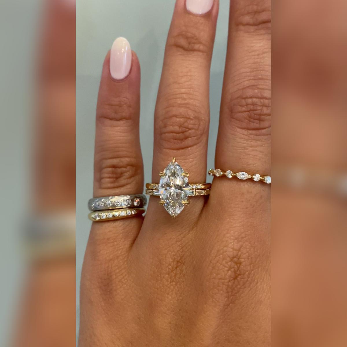 Amy Marquise Wedding Band Pairings