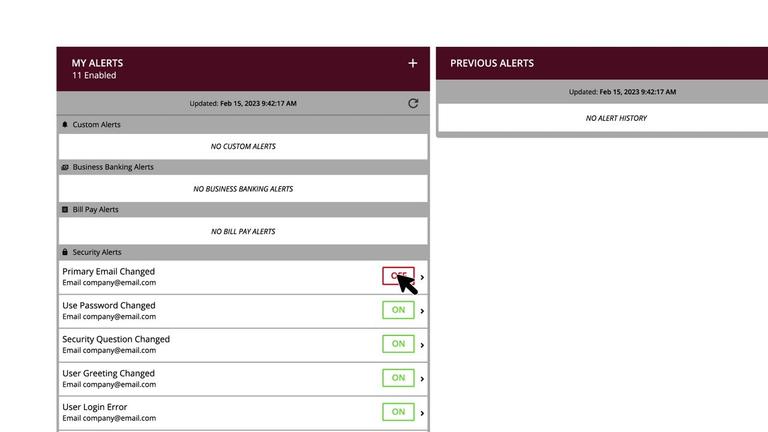Managing Business Alerts