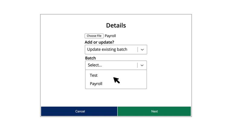 Batch Payee List: Import a Batch from File