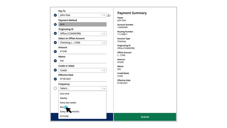 Creating a New Payment