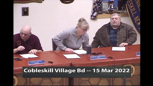 Cobleskill Village Bd -- 15 Mar 2022