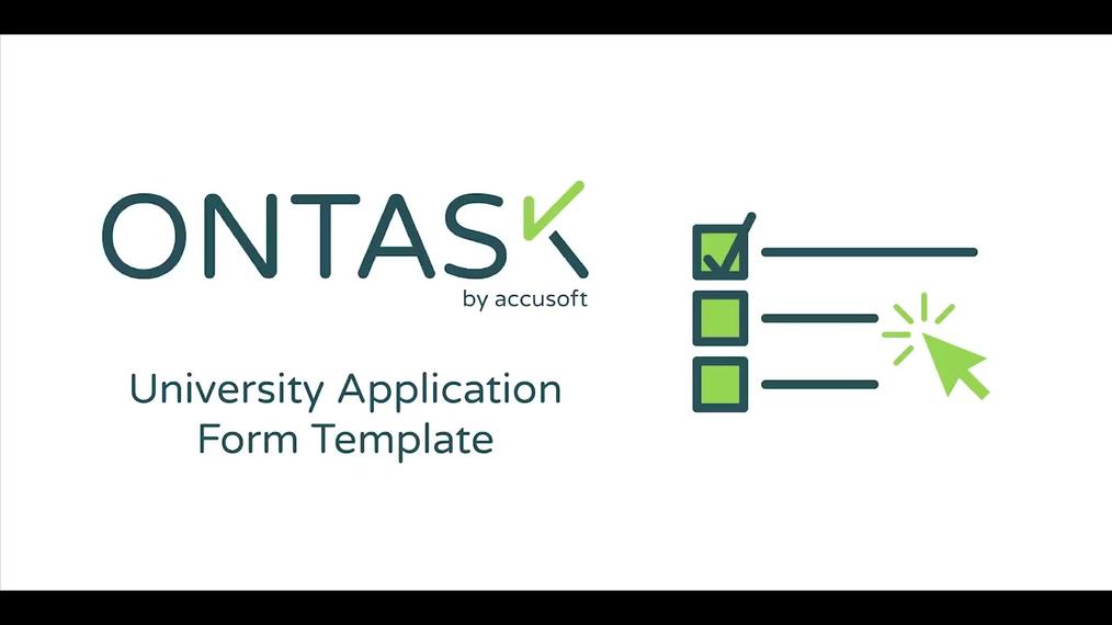 University Application Workflow Template