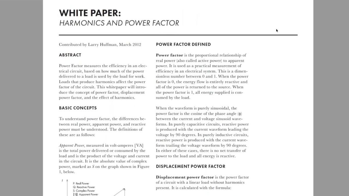 Ask A Pro: Harmonics and Power Factor