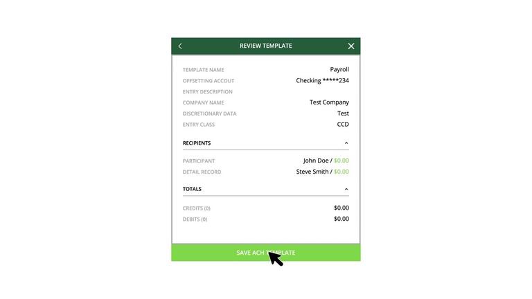 Managing ACH Batch Templates