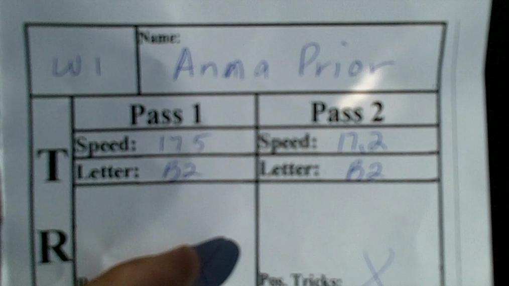 Anna Prior W1 Round 1 Pass 2