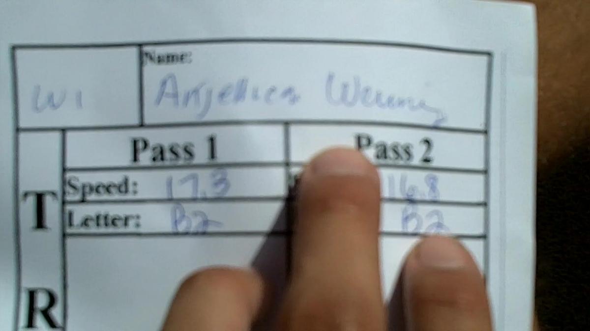 Anjelica Werning W1 Round 1 Pass 1