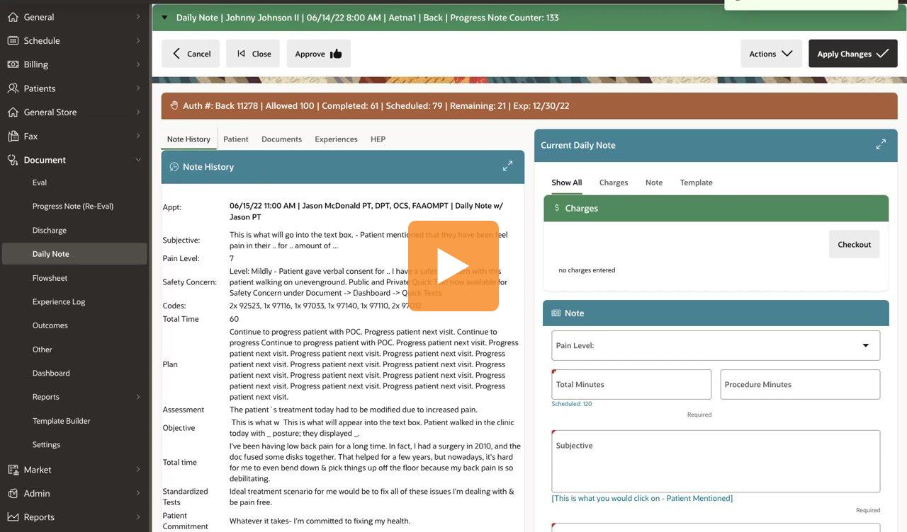Physical Therapy Software Demo Videos