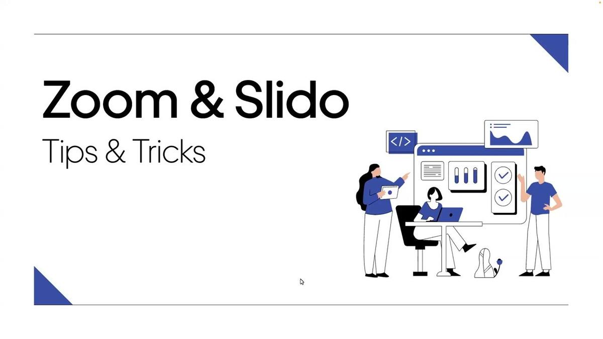 Tips & Tricks: Zoom/Slido/O’Reilly