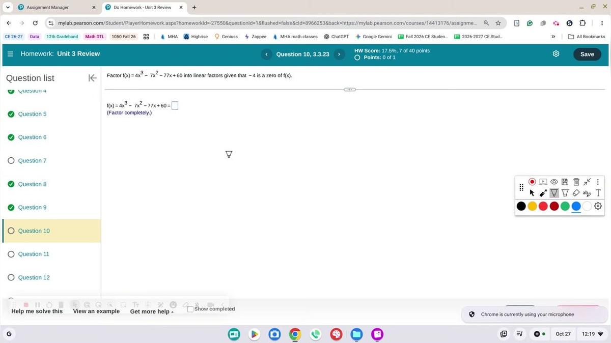 Math 1050 Review 3 #10