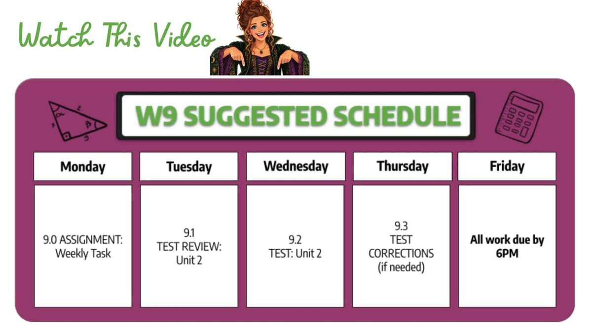 Honors Week 9  SM1 - Weekly Video