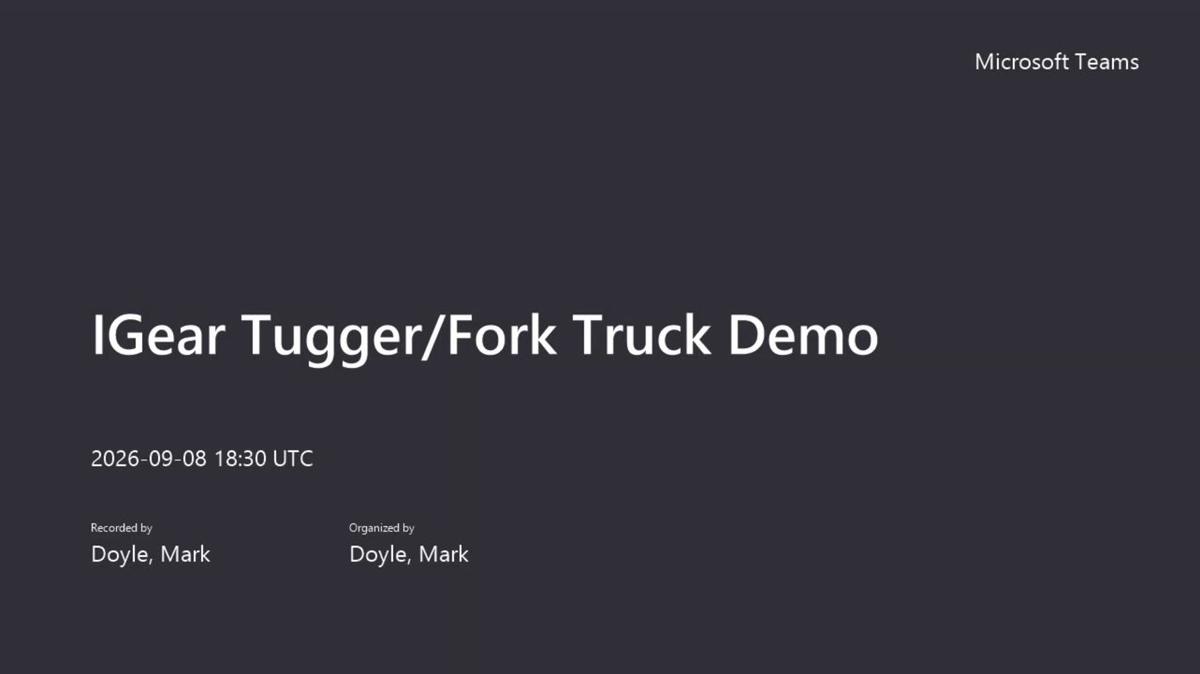 IGear Tugger Fork Truck Demo-20260908