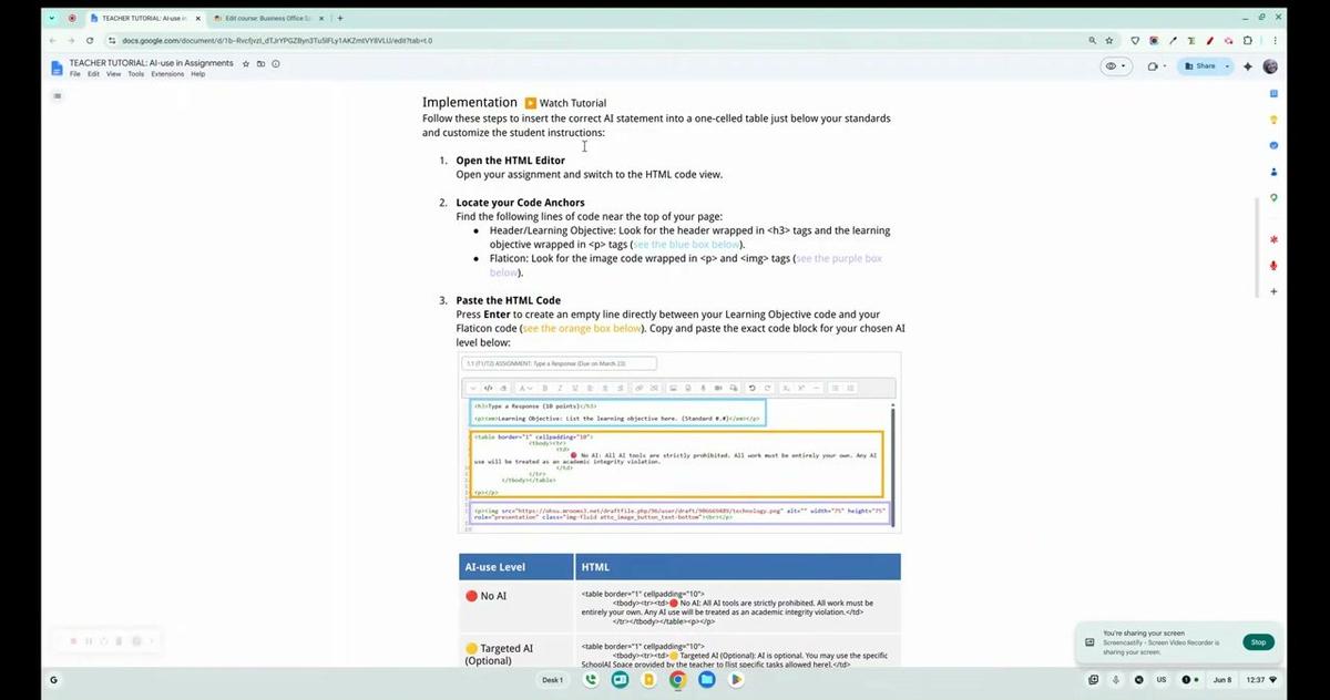 TEACHER TUTORIAL: AI-use in Assignments