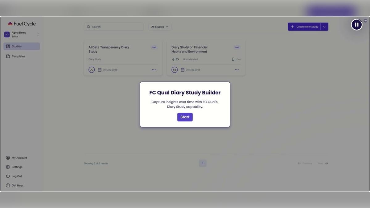 FC Qual Diary Study Builder