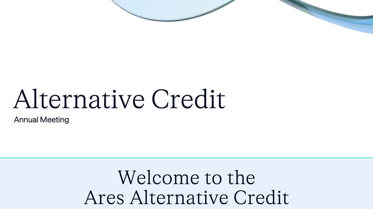 Ares Alternative Credit Annual Meeting 2026