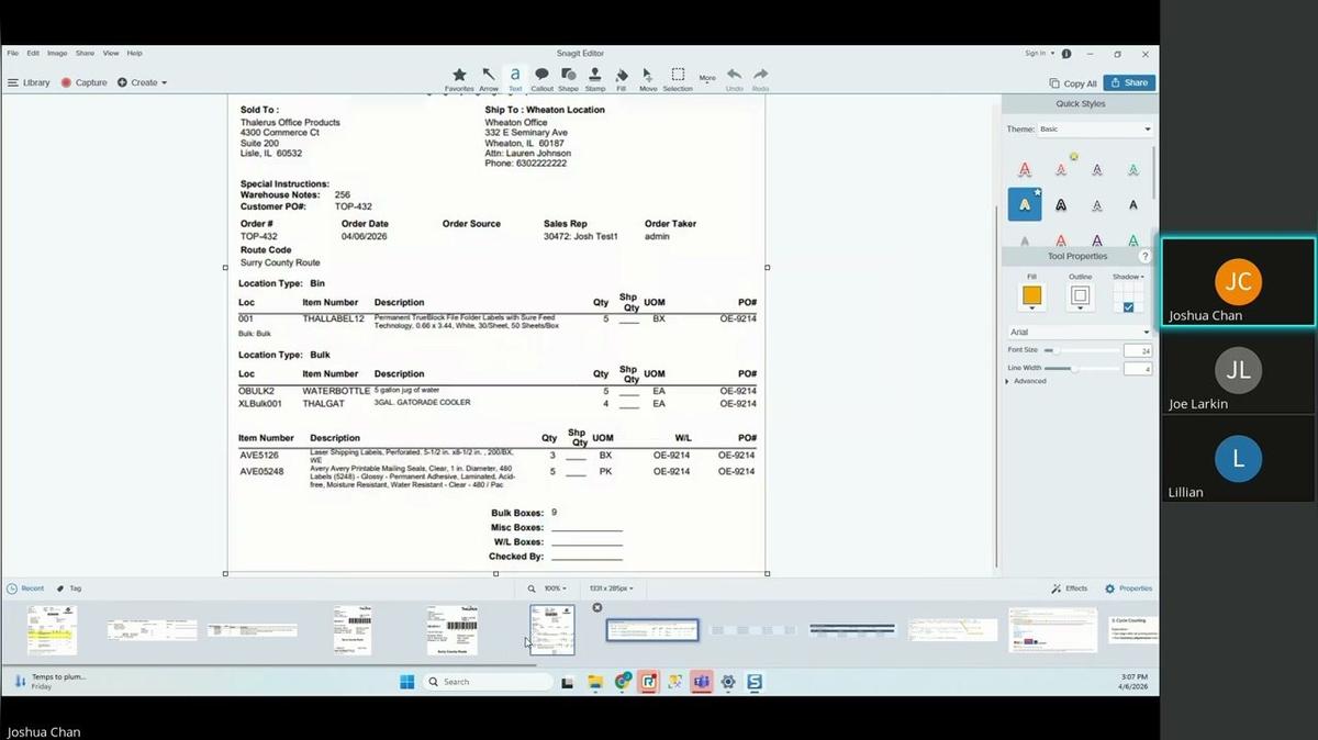 Warehouse Process Optimization - Post Training Review 2