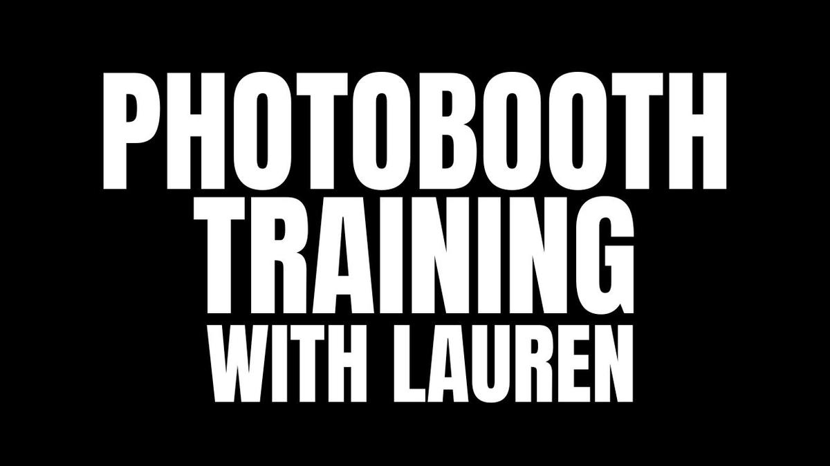 Sce Photo Booth Training