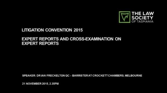 Expert Reports and Cross-Examination [2015]