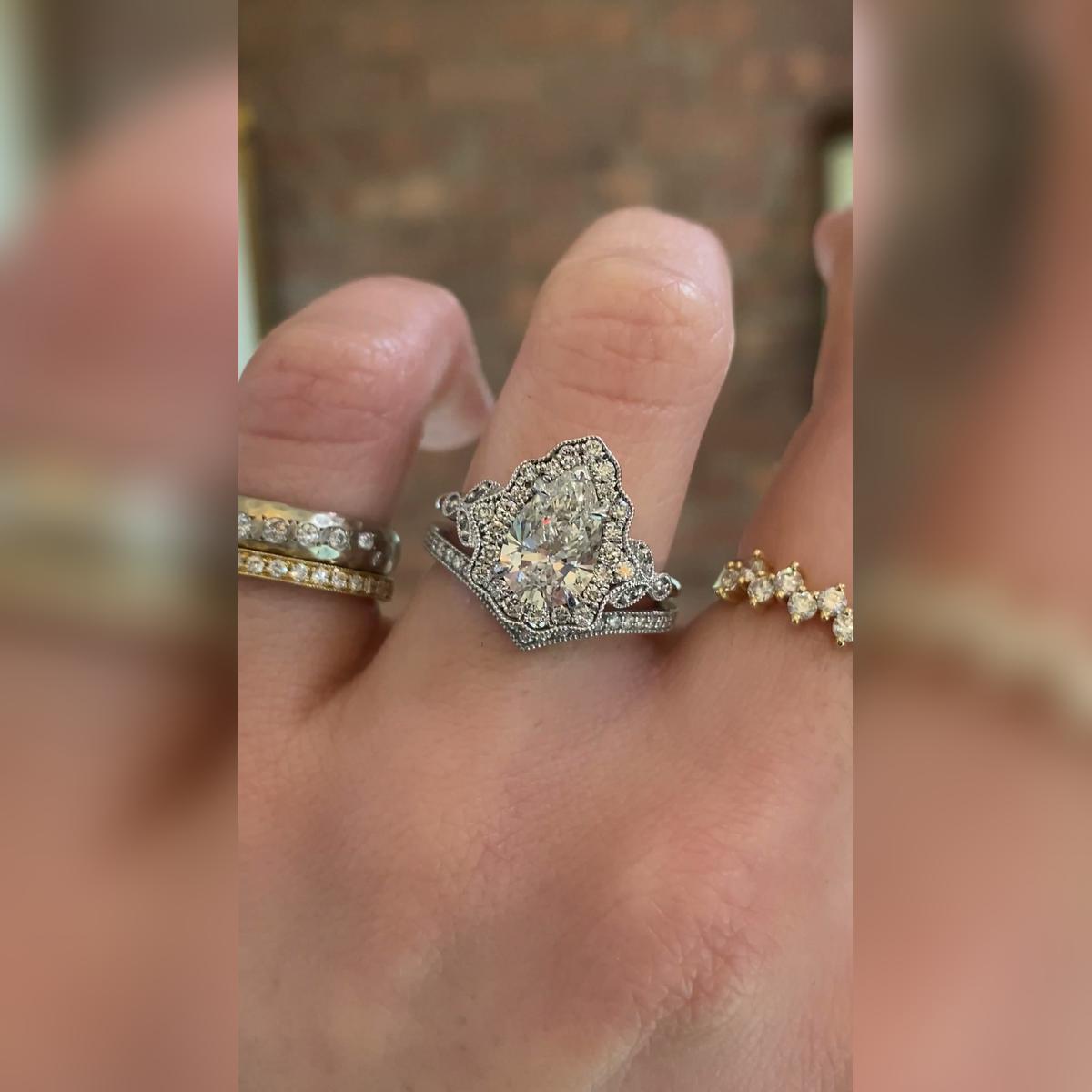 Fiona Pear Wedding Band Pairings