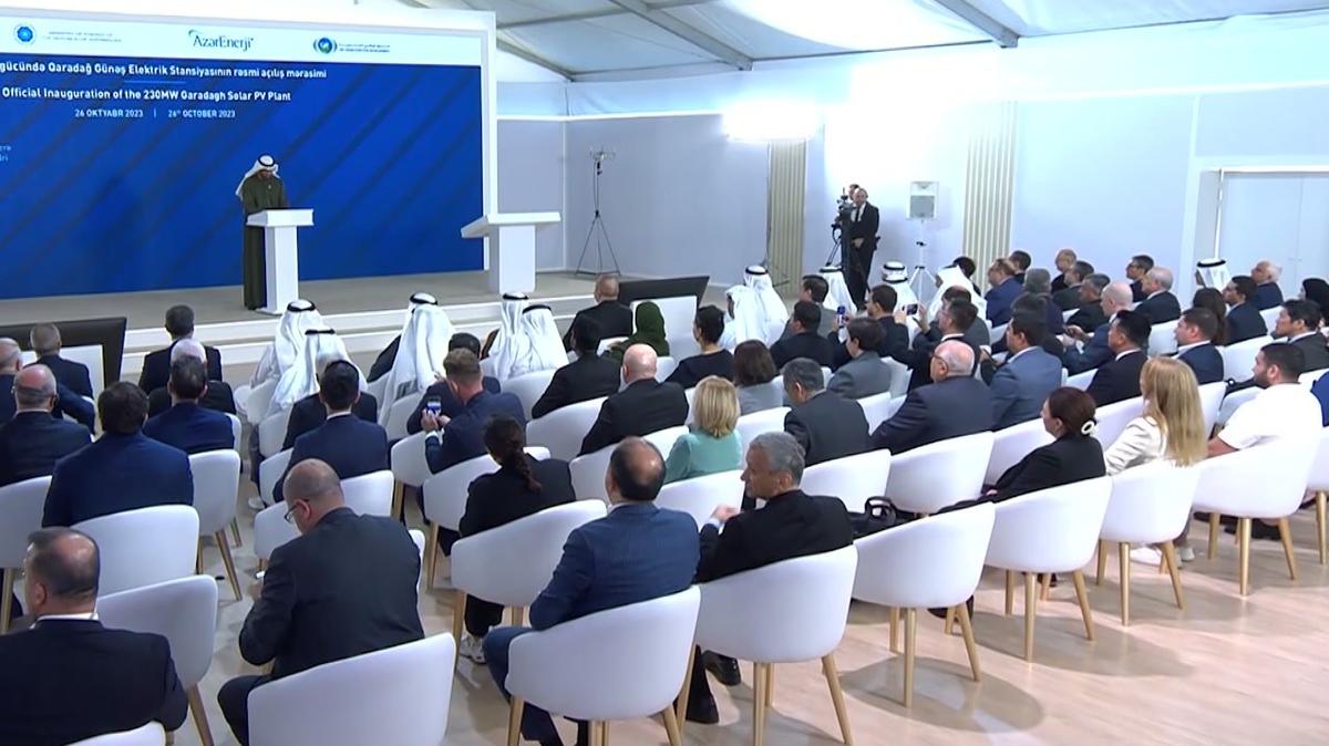 International Projects - Azerbaijan - 2023-10-26 - Official Inauguration of Garadagh Solar PV Plant - Dr Sultan Speech