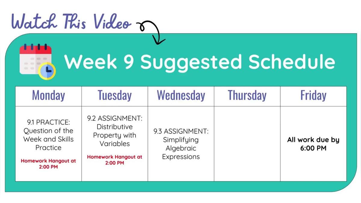 Q3 W9 SMR - Weekly Video