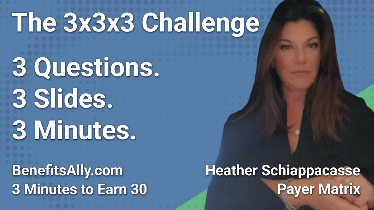 Payer Matrix - 3x3x3 Challenge With Heather Schiappacasse