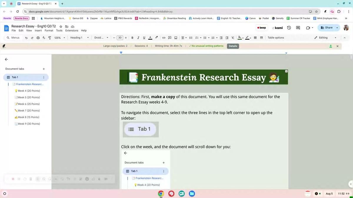 Research Essay Week 5 - T1/T2