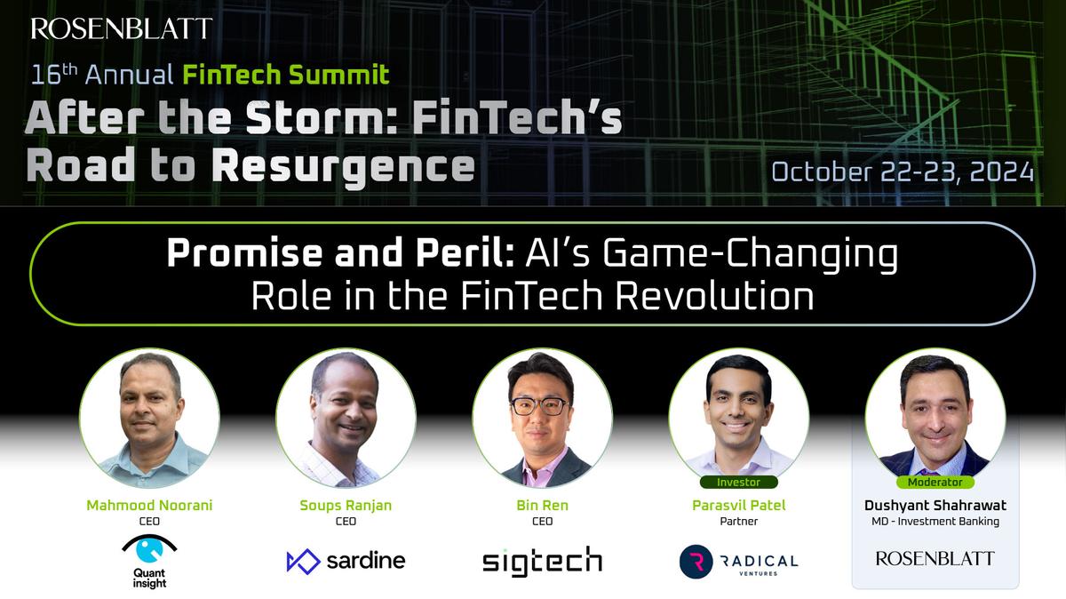 FTS 2024 PANEL Promise and Peril AIs Game Changing Role in the FinTech Revolution 2