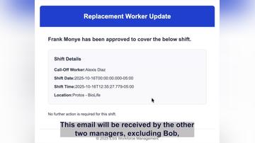 8. Replacement worker update to other managers