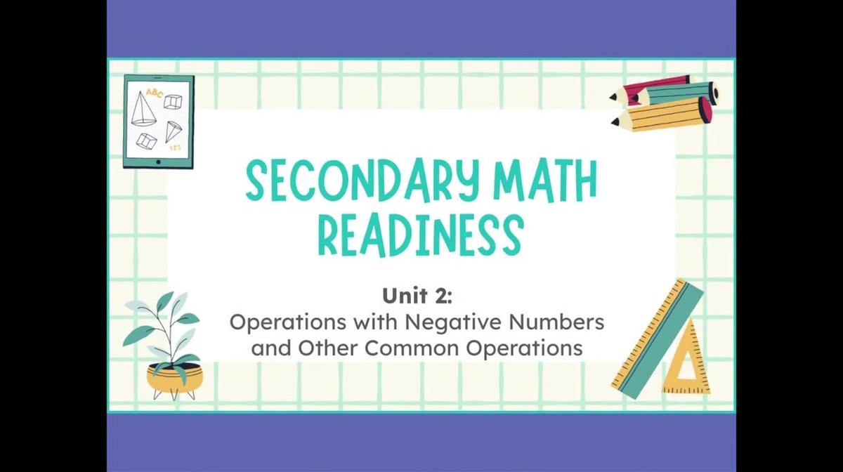 2.6 Dividing Positive and Negative Numbers - SMR