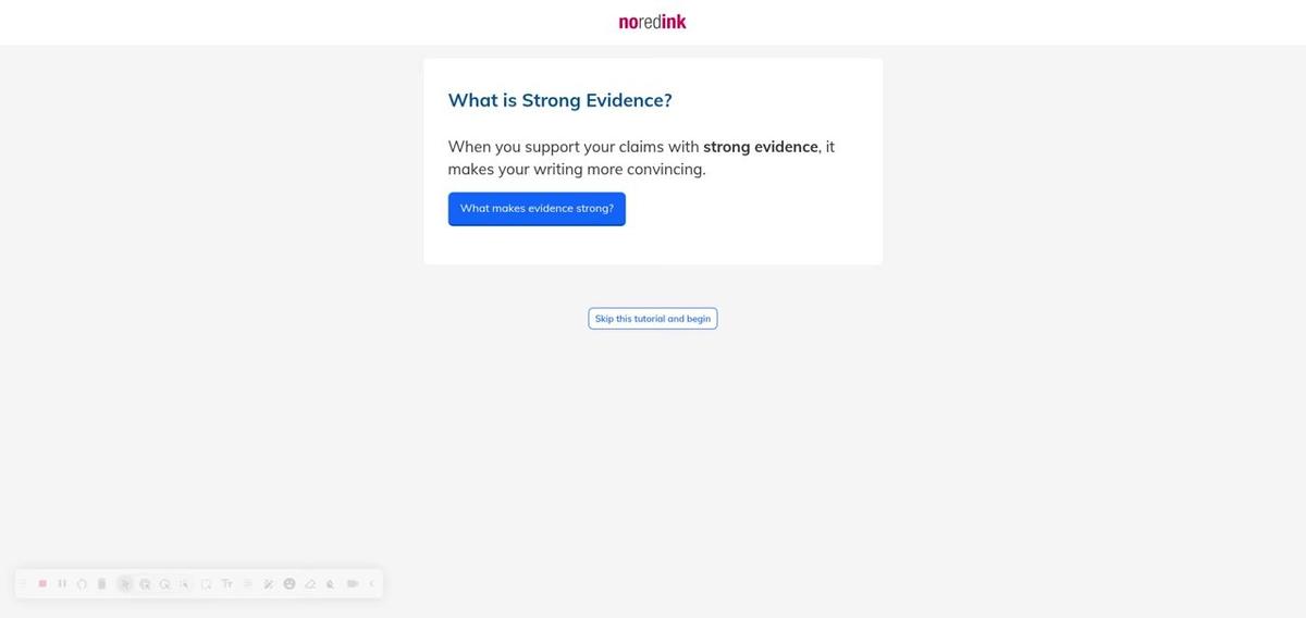 NoRedInk: Evaluating Evidence