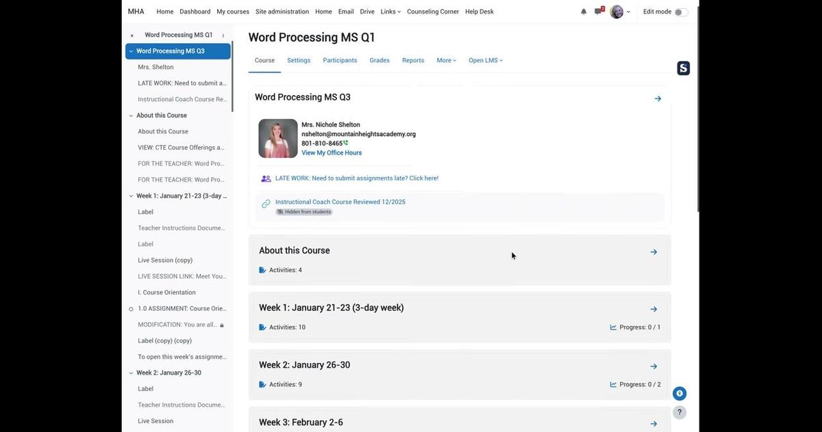 2. Course Navigation