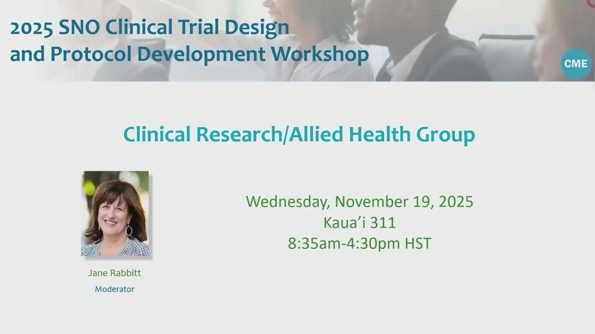 Clinical Trial Design Workshop Group 3 AM
