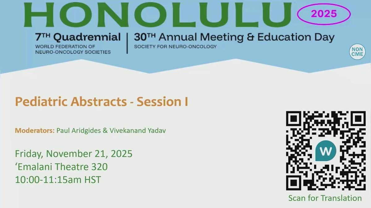 Pediatric Abstracts - Session I - 10.15-11.15