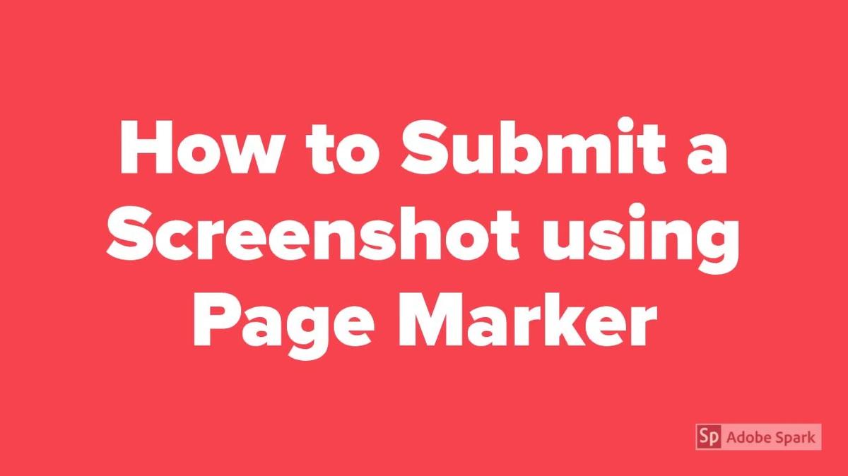 Free Response Option #3: How to Submit a Screenshot from Page Marker