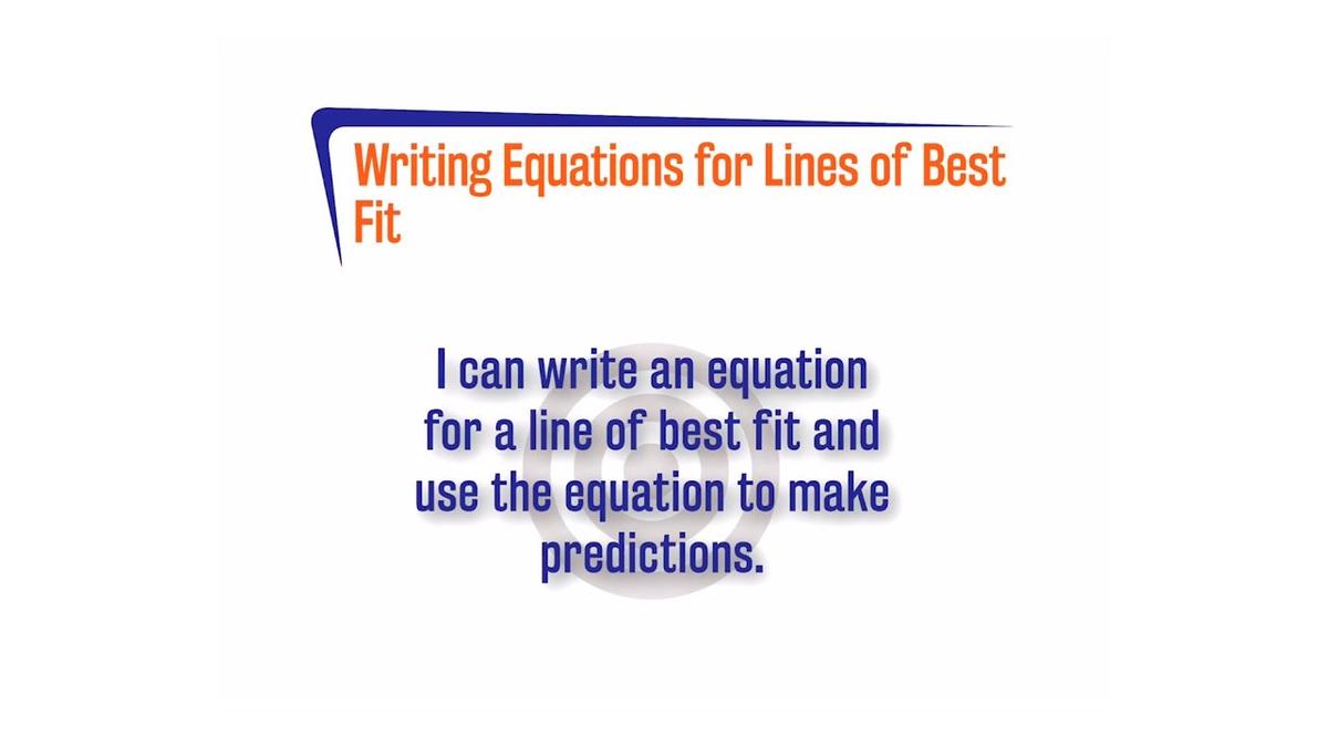 CoreSP 3.10.3 Writing Equations for Lines of Best Fit
