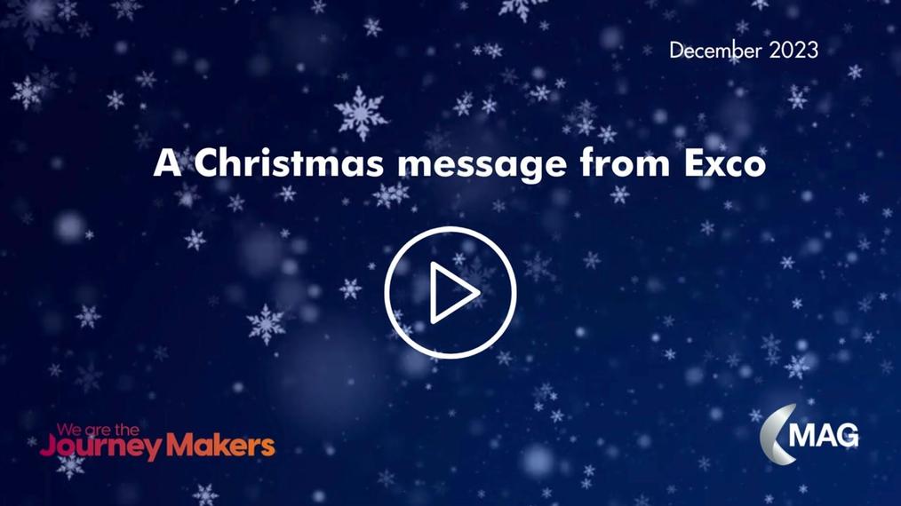Christmas video from Exco Dec 23