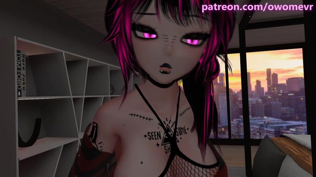 Bratty goth girl is secretly horny for your cock and does whatever you command - Preview