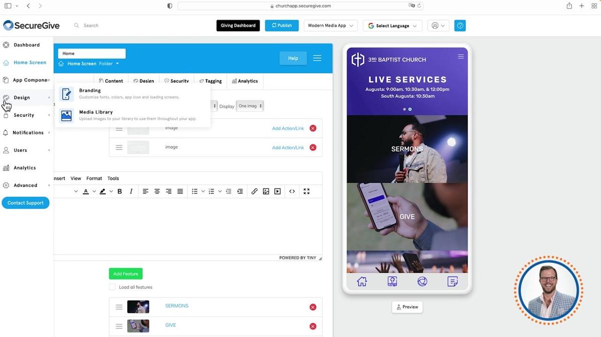 Church Apps Walkthrough - App Components
