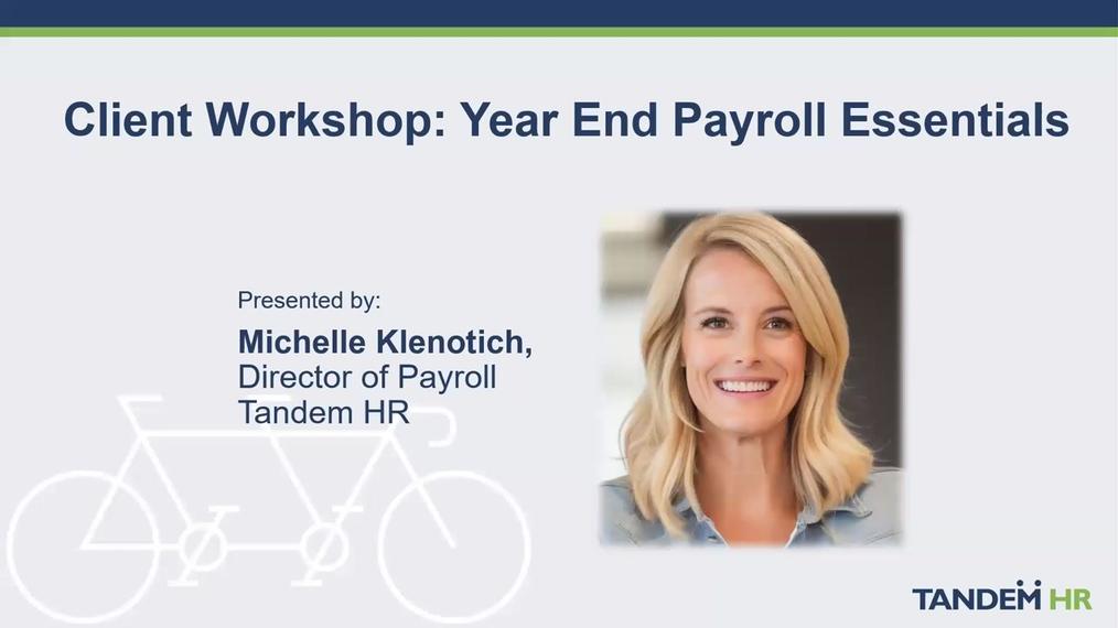 Client Workshop - End of Year Payroll Essentials