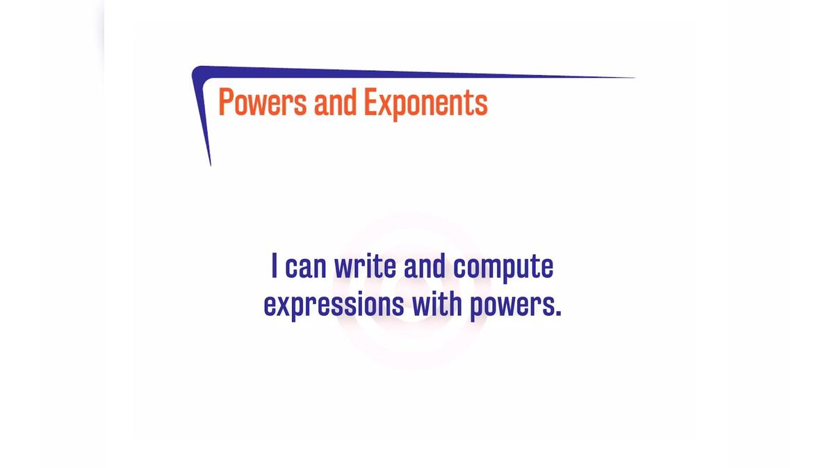 ORSP 1.5.1 Powers and Exponents
