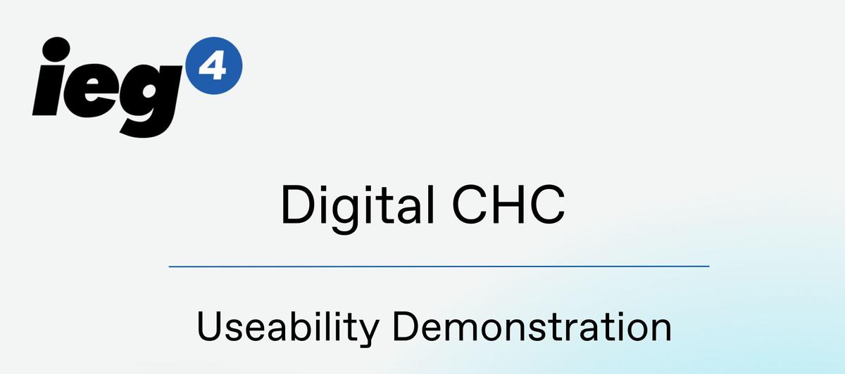 Digital CHC - Useability Demonstration Video