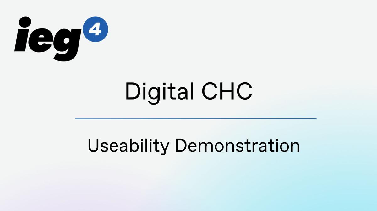 Digital CHC - Useability Demonstration Video